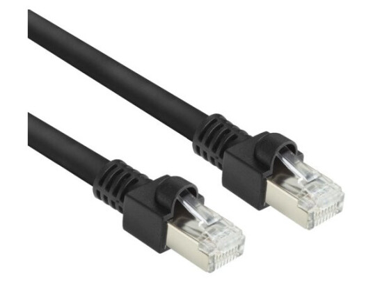 Act Black 10 Meters S/Ftpcat.7 Rohkabel Pur Flex Patch Cable Snagless With Rj45 Connectors (Cat6a Compliant) (Fb8510)