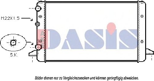 AKS DASIS 041930N Radiator motorkjøling