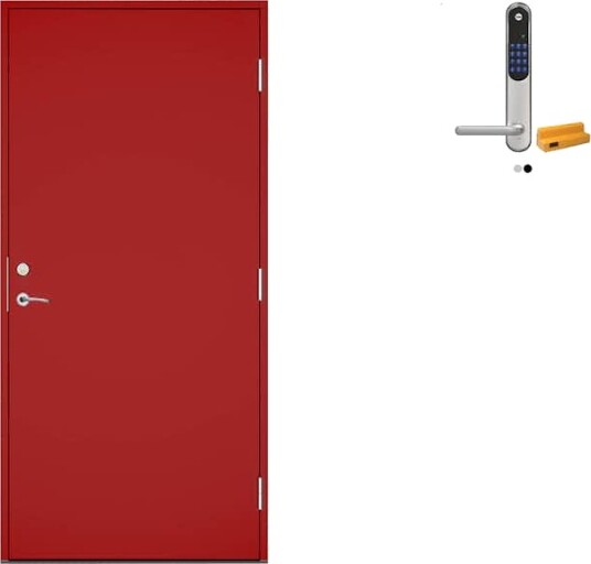 Ytterdør Swedoor Clever-Line+ Muddus med Yale Doorman Classic Home