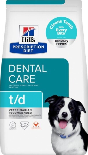 Hill'S Prescription Diet T/D Dental Care Med Kylling Sparepakke 2 X 10 kg