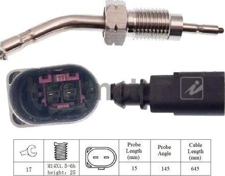 Sensor, eksostemperatur INTERMOTOR 27003