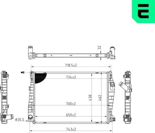 ERA 673230 Radiator motorkjøling