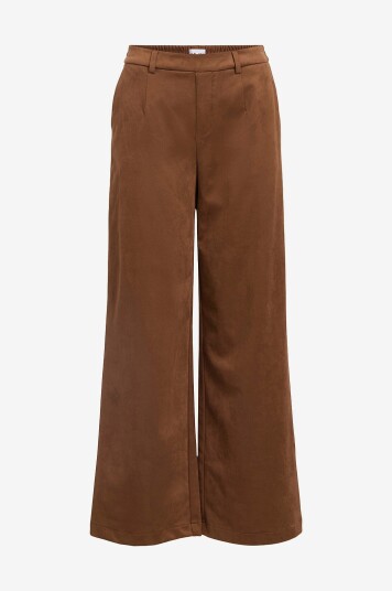 Object - Bukser objFenja Lisa MW Wide Pant - Brun
