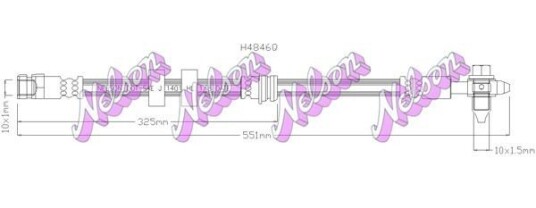 Bremseslange KAWE H4846Q Bremseslange KAWE H4846Q