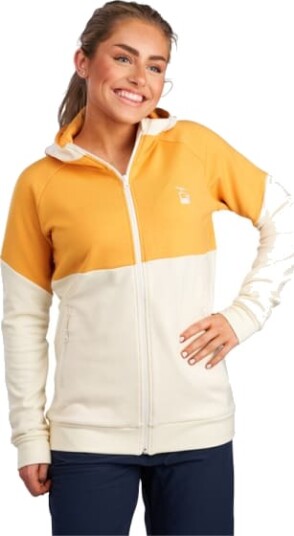 Hygge HyggeWool Zip Hoodie Dame Hvit/Gul XL