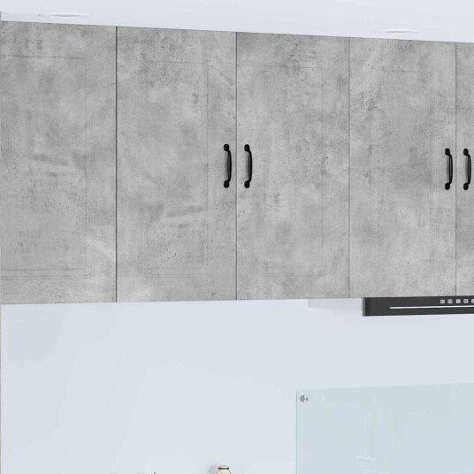 Kjøkkenskap med hylle Betonggrå 80 x 31 x 80 cm Konstruert tre