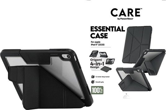 CARE by PanzerGlass Essential Case Black iPad 11" (2025-2026)