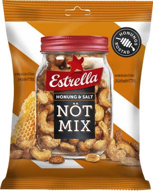 Estrella Nötmix Honung & Salt 175g
