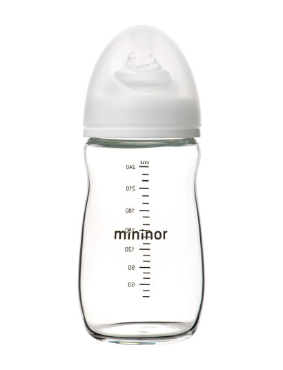 Mininor Glass Bottle - White - 0 M