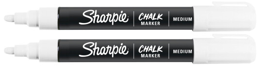 Sharpie Chalk Markers  Wet Erase Chalk Pens  Hvit  2 Count