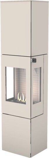Nexo 185 sand frittstående biopeis med sideglass og ståldør