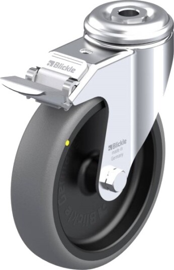 Blickle 629337 Lkra-Tpa 126G-Fi-Els Styrehjul Med Brems Hjuldiameter: 125 Mm Bæreevne (Maks.): 80 Kg 1 Stk
