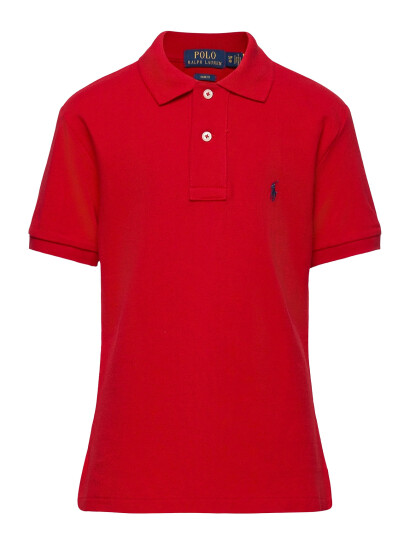 Ralph Lauren Kids Slim Fit Cotton Mesh Polo Shirt Red 138-149 Ralph Lauren Kids Slim Fit Cotton Mesh Polo Shirt Red 138-149