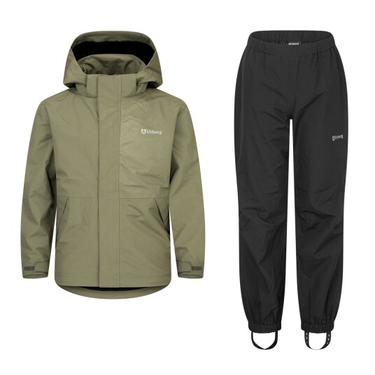 Urberg 2l Rain Set Junior Black/green 146/152