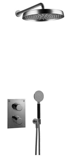 Tapwell Arm7268 ED2 Takdusj Innbygging Brushed Black Chrome (TA-9426735)