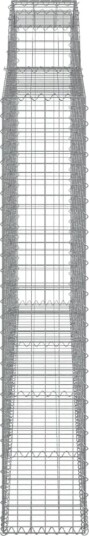 vidaXL Gabionkurver buede 2 stk 300x30x160/180 cm galvanisert jern