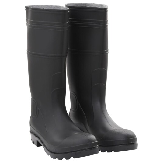 Regnstøvler svart str 45 PVC Regnstøvler svart str 45 PVC