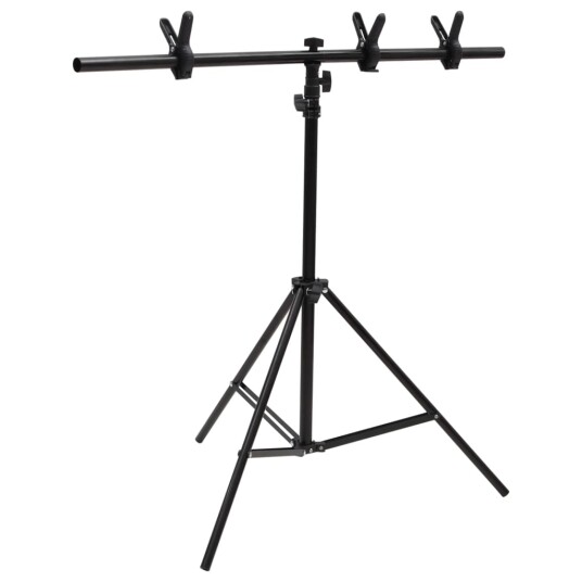 Fotostudiosett med lyssett og bakgrunn
