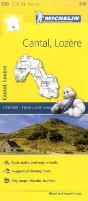 Cantal, Lozire  Michelin Local Map 330  Map