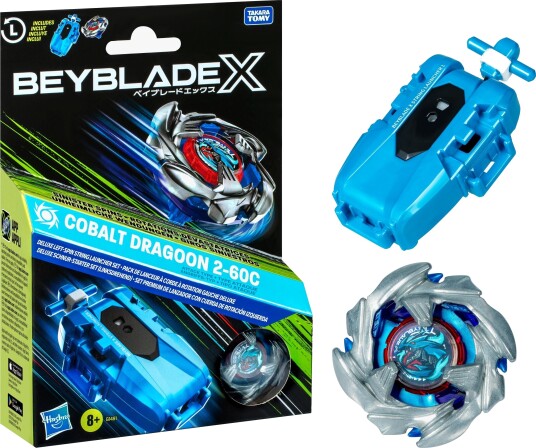 Beyblade Burst BBX Deluxe Launcher & Top Cobalt Dragoon Beyblade Burst