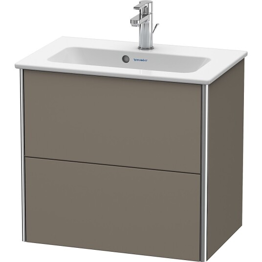 Duravit Xsquare Servantskap m/2 skuffer 610x560x388 mm Flanellgrå Matt