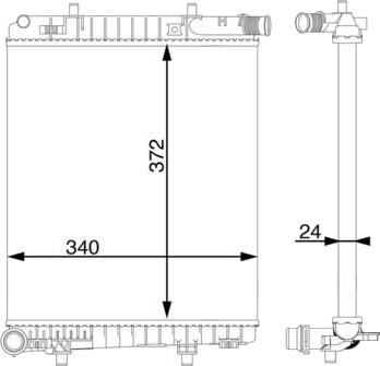 Radiator motorkjøling MAHLE CR 1592 000S