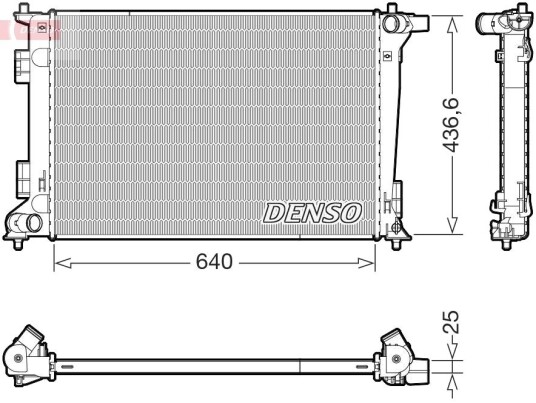 Radiator, motorkjøling DENSO DRM43021