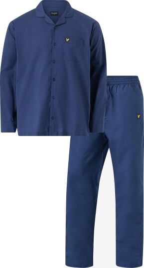 Lyle & Scott   Pysjsett Gilmore LS Woven Poplin Pyjama Set   Blå