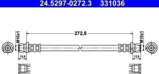 ATE 24.5297 0272.3 Bremseslange