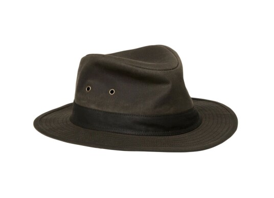 Chevalier Bush Waxed Cotton Hat Leather Brown 60 Chevalier Bush Waxed Cotton Hat Leather Brown 60