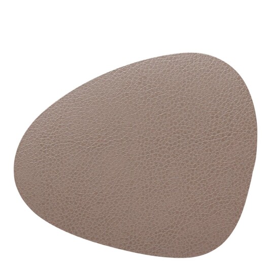 Lind DNA Leather Serene Curve glassunderlag 11x13 cm mole grey Lind DNA Leather Serene Curve glassunderlag 11x13 cm mole grey