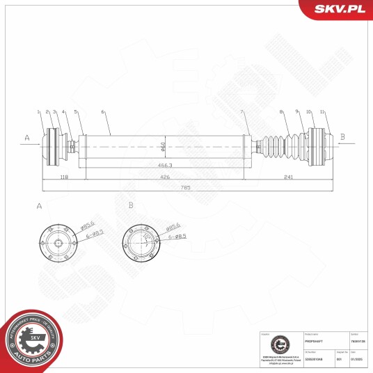 Esen Skv Drivaksel ESEN SKV 76SKV138