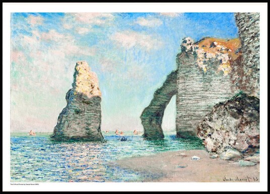 The Cliffs at Étretat by Claude Monet 1885 Plakat Plakat / 30x40cm The Cliffs at Étretat by Claude Monet 1885 Plakat Plakat / 30x40cm