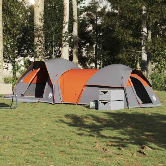 Campingtelt 5 personer grå og oransje vanntett Campingtelt 5 personer grå og oransje vanntett