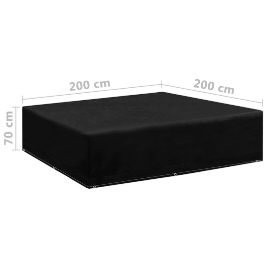 vidaXL Hagemøbeltrekk 2 stk 8 maljer 200x200x70 cm