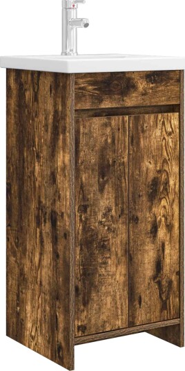  Badmøbel med vask Røkt Eik 42 x 40 x 84,5 cm Konstruert tre