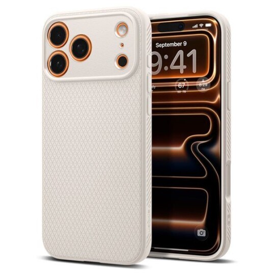 Spigen Liquid Air Deksel for iPhone 17 Pro Natural Titanium TPU
