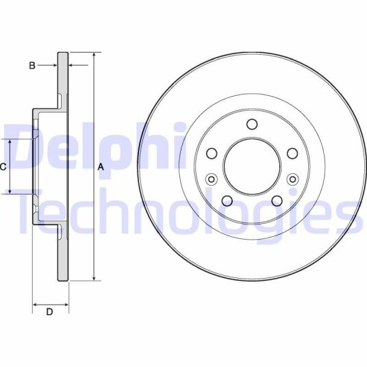 Bremseskive DELPHI BG4748C Bremseskive DELPHI BG4748C