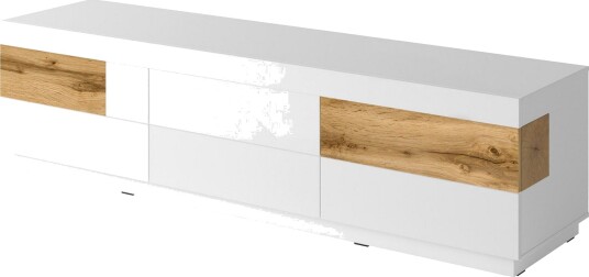 Tomeka TV-benk 206 cm - Hvit/Tre