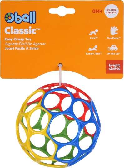 Oball Classic Bold Ball Rød Blå Grønn og Gul