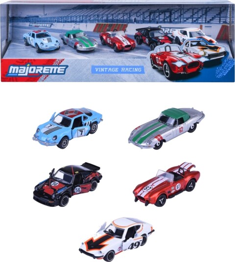 Majorette Lekebiler 5 Stk Vintage Racing Majorette Lekebiler 5 Stk Vintage Racing
