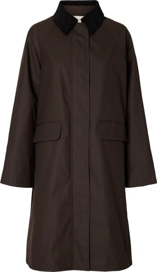 Selected Slwwilma Waxed Coat Brown 40 Selected Slwwilma Waxed Coat Brown 40
