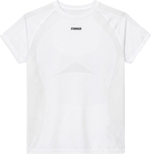STRONGER Seamless Performance T Shirt   White   XL
