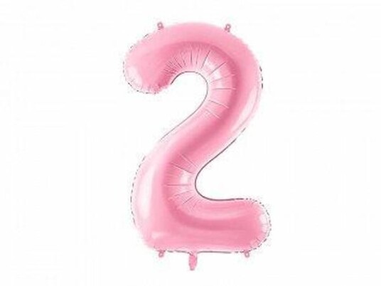 Folie tall "2" rosa 86cm Folie tall "2" rosa 86cm