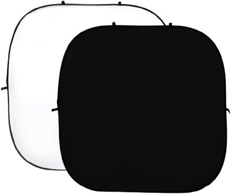 Bakgrunn Sammenleggbar Hvit/Sort - 240x240 cm