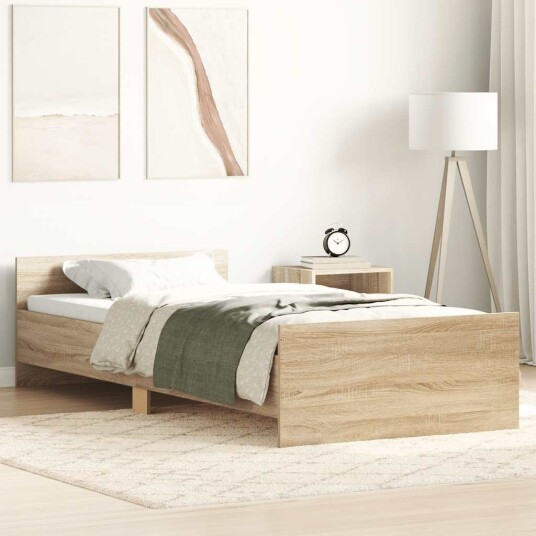 vidaXL Sengeramme sonoma eik 90x190 cm konstruert tre 8721012154278