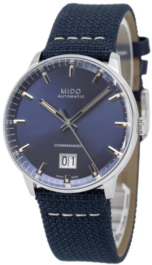 Mido Herreklokke M021.626.17.041.00 Commander Blå/Lær Ø42 mm