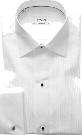 Eton Contemporary Fit Tuxedo Shirt - White