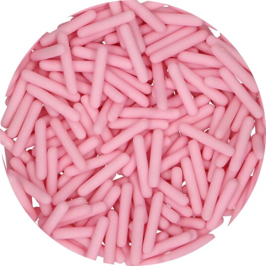 Funcakes Kakestrø Sukkerstenger Xl Matt Rosa 70g