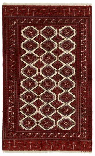Håndknyttet. Opphav: Persia Turkaman Teppe 153x248